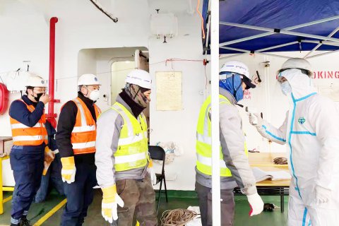 遠洋船員共擔使命——江蘇遠洋船舶疫情防控進行時